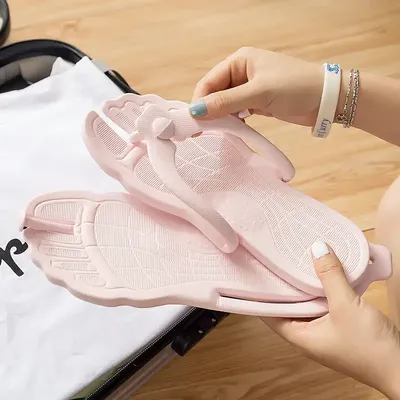  Folding Plastic Portable Slippers 
