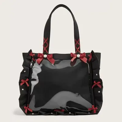 Single-Shoulder Tote Bag with Large
