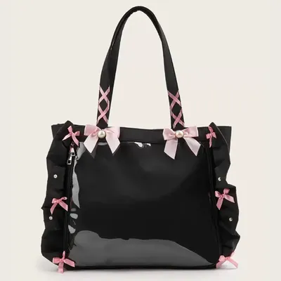 Single-Shoulder Tote Bag with Large