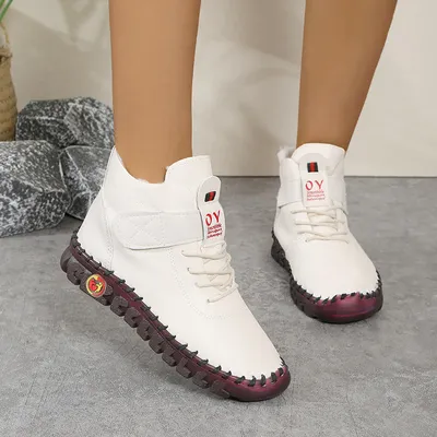  Winter Warm High-top Cotton Flat Casual Shoes