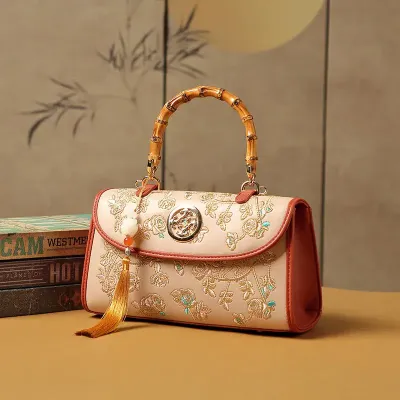  Light Feminine Charm Bamboo Handle Bag