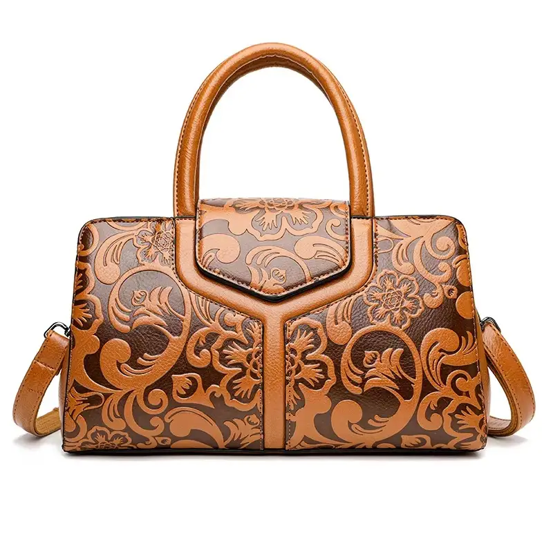 Embossing Shoulder Crossbody Bag