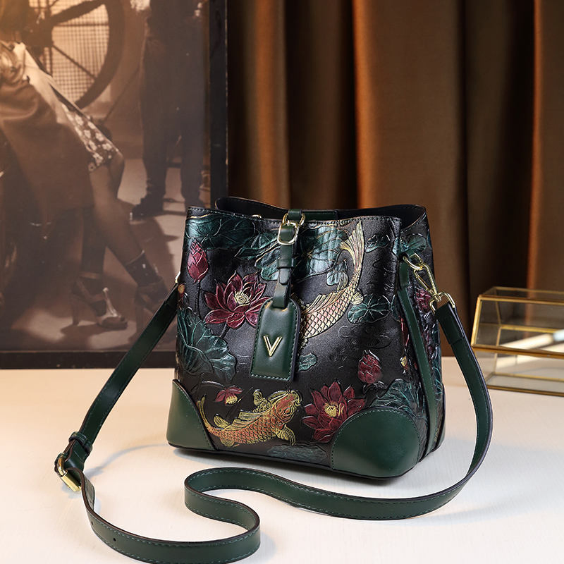 Customize Blue Handmade PU Zipper Bag