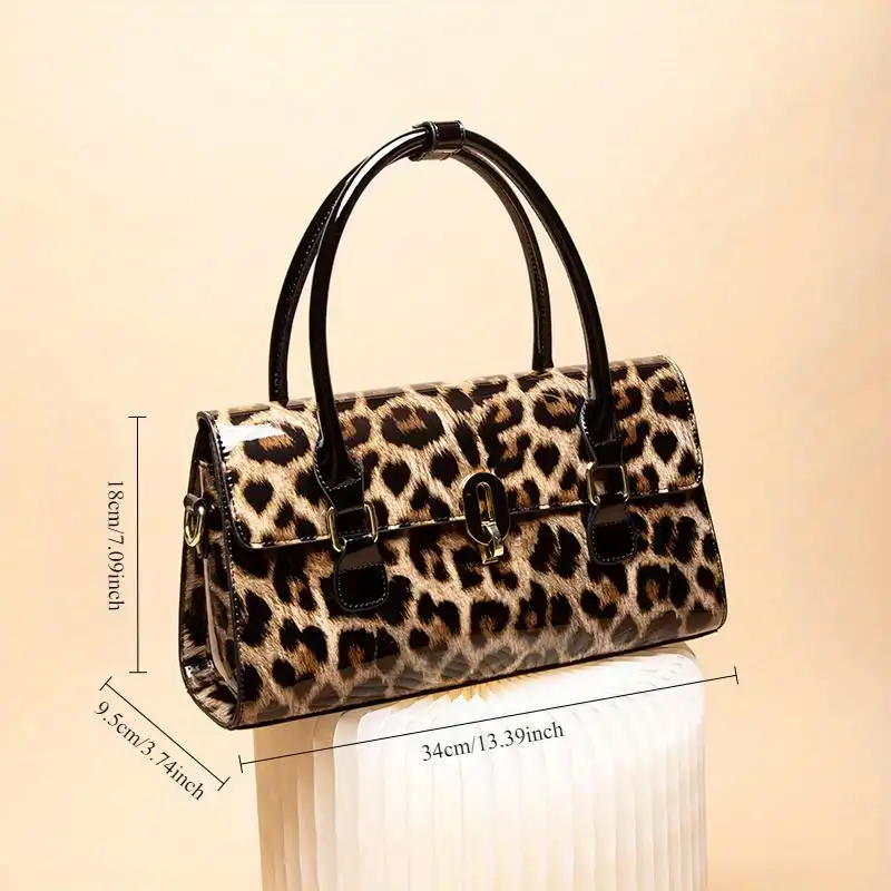  Leopard Print Pattern Crossbody Bag