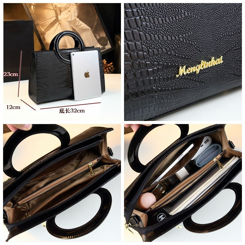  Fashion Crocodile Pattern Women's Bag