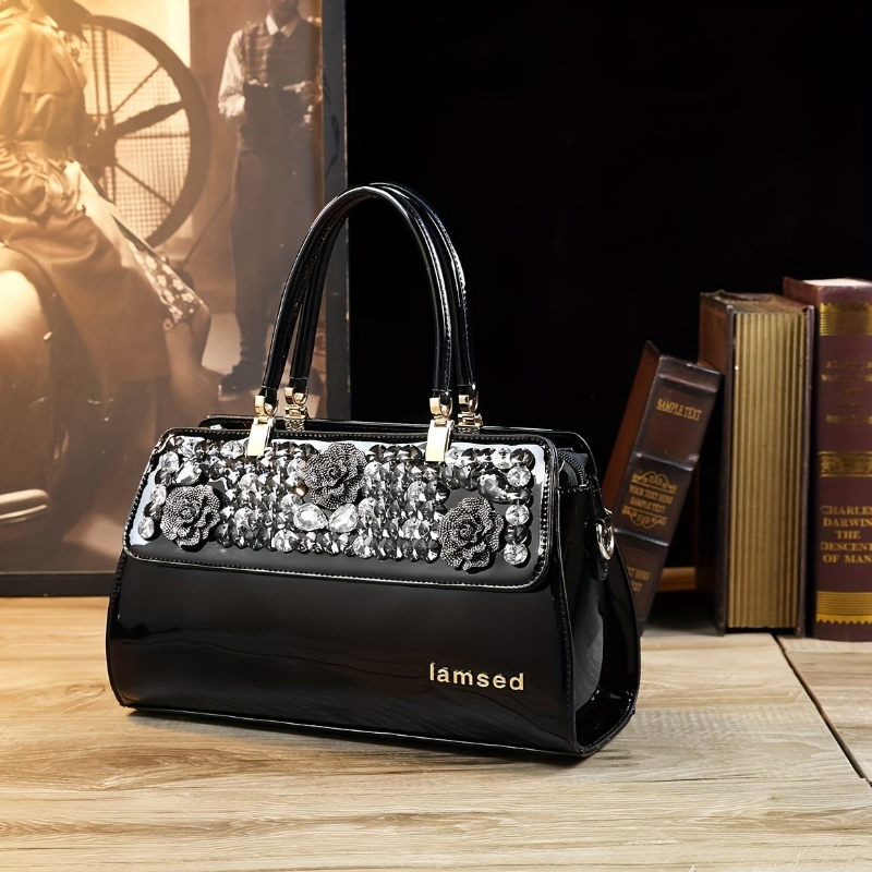 Elegant Embroidered Floral Handbag