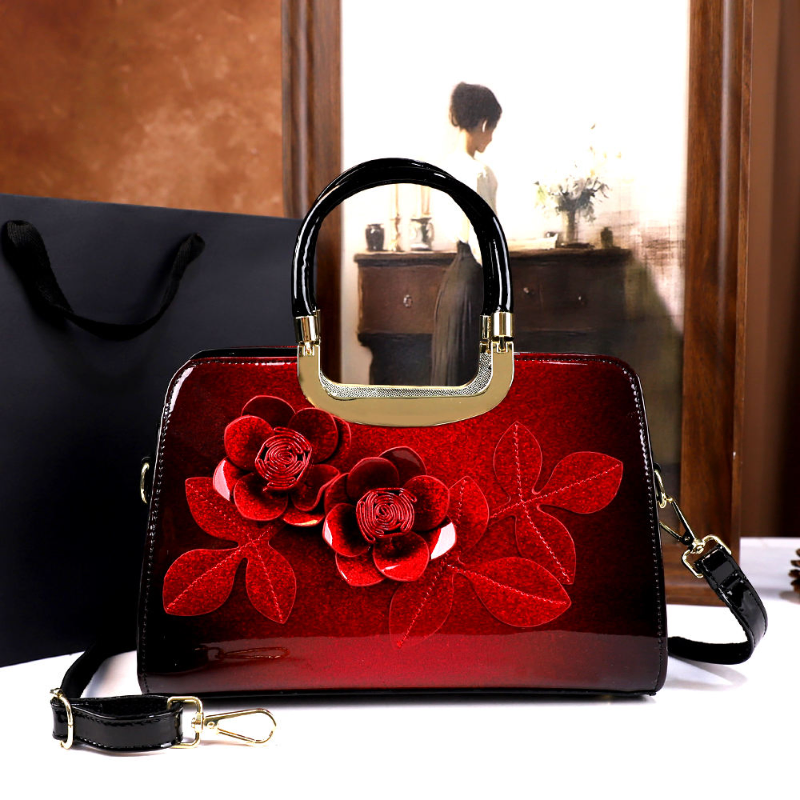 Rose Flower Middle-aged Lady Bag