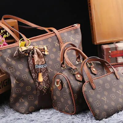  Fashionable Printed Shoulder Bag with Zipper 