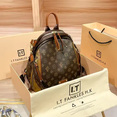  PVC Leather Double Shoulder Bag 