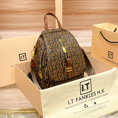 Women's Lightweight PVC Leather Backpack