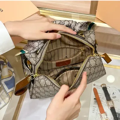 Geometric Pattern PVC Leather Tote Bags