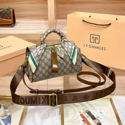 Geometric Pattern PVC Leather Tote Bags