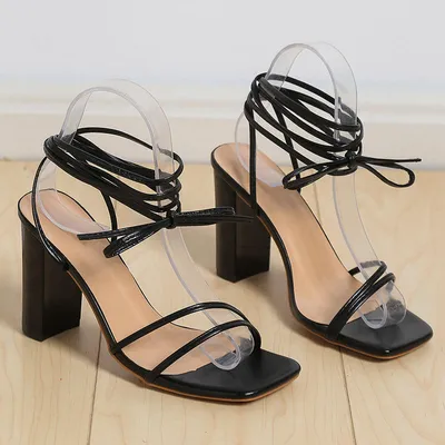 High Heels Cross Strap Sandals