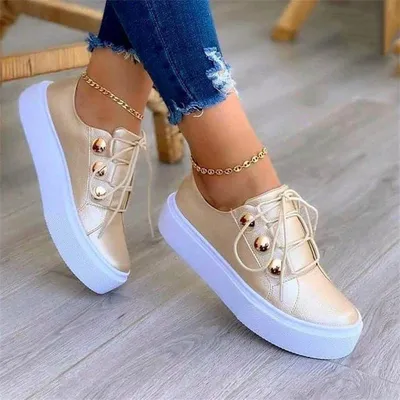  Women's Sneakers Flat Heels Shoe