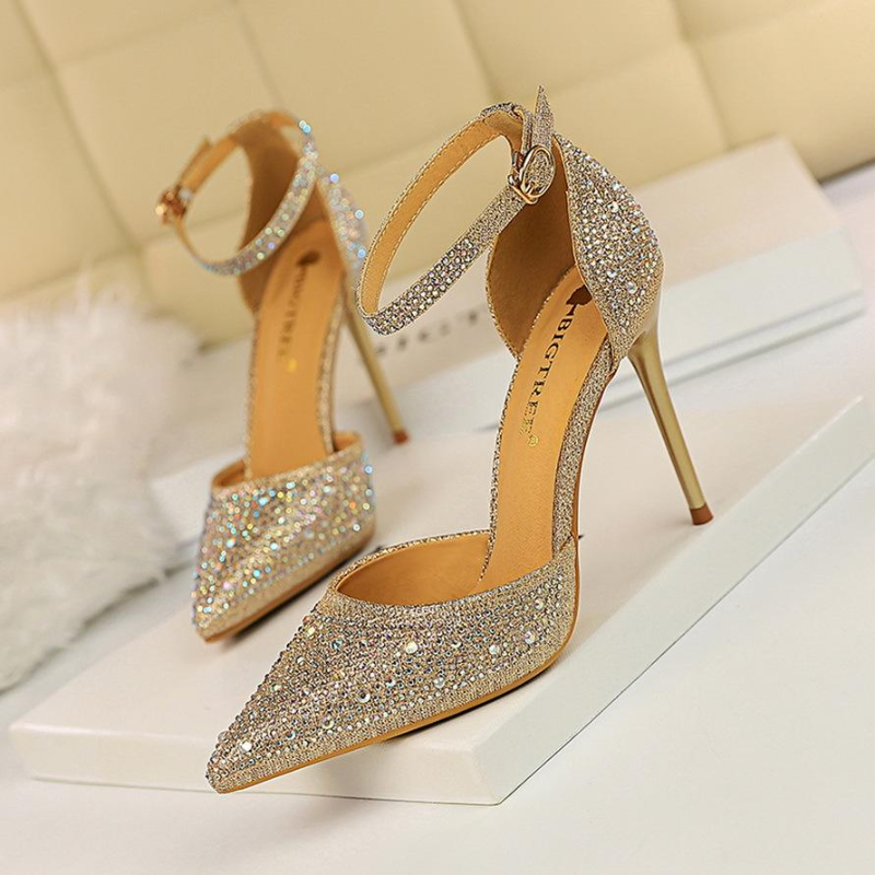 Rhinestone High Heels Shoes 