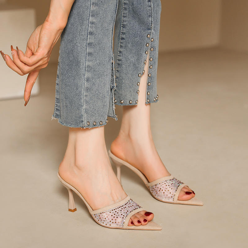  Open Toe High-heeled Sandals