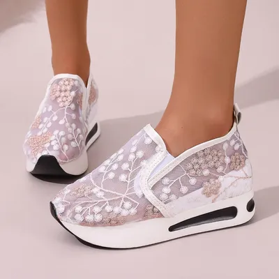 White Sneakers Mesh Inner Heightening