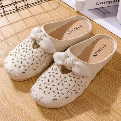 Women's flat non-slip toe slippers