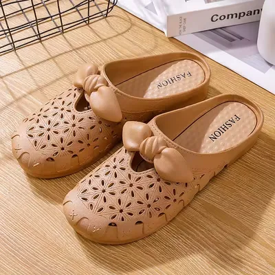 Women's flat non-slip toe slippers