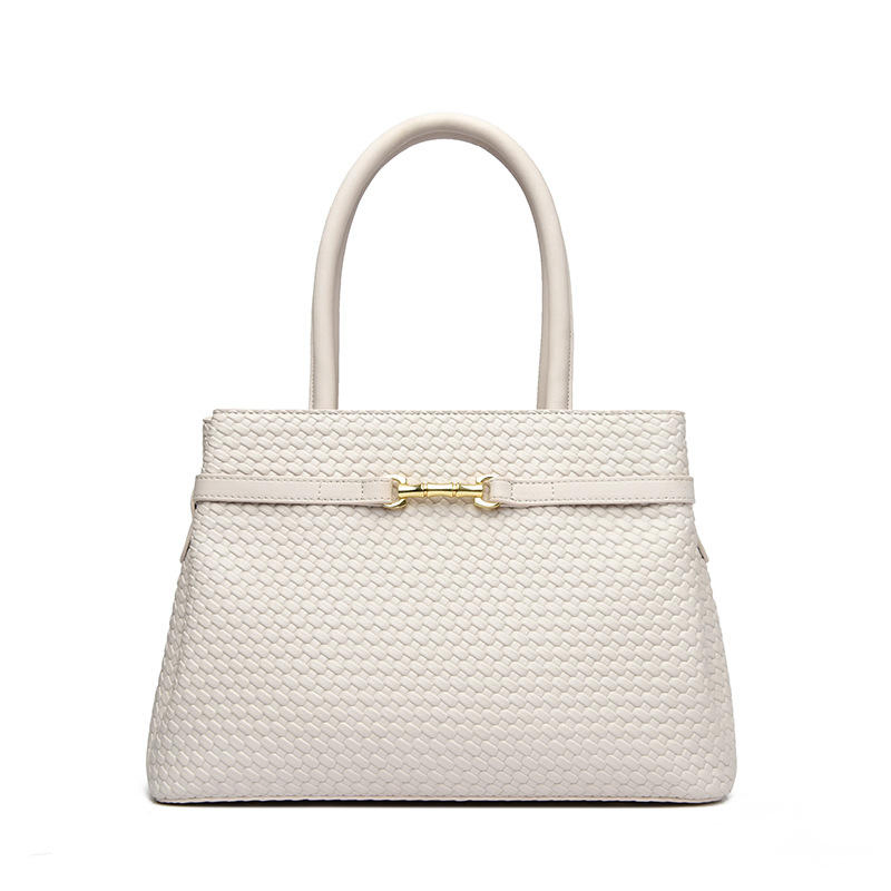  Woven Pattern Zipper Closure Large Capacity Bag