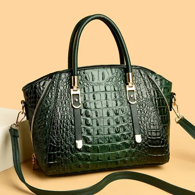 New Designer Retro Crocodile Print Bag