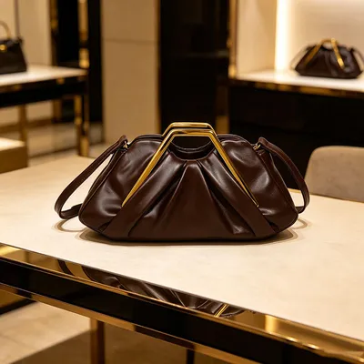 Zipper Closure Evening Clutch Bag