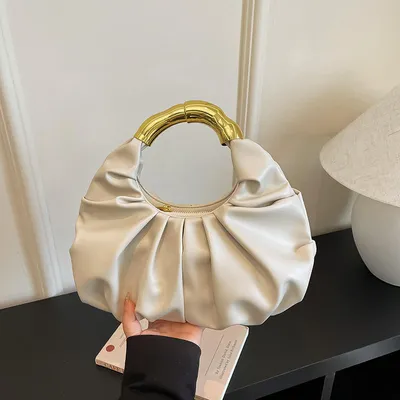 Ladies Metal Top-Handle Handbag 
