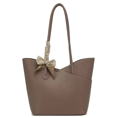  Women Crossbody Bucket Bag with Scarves