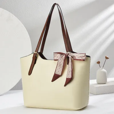 Women Silk Scarf Design Tote Bag