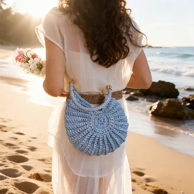 Conch Woven Bag Shell Shape