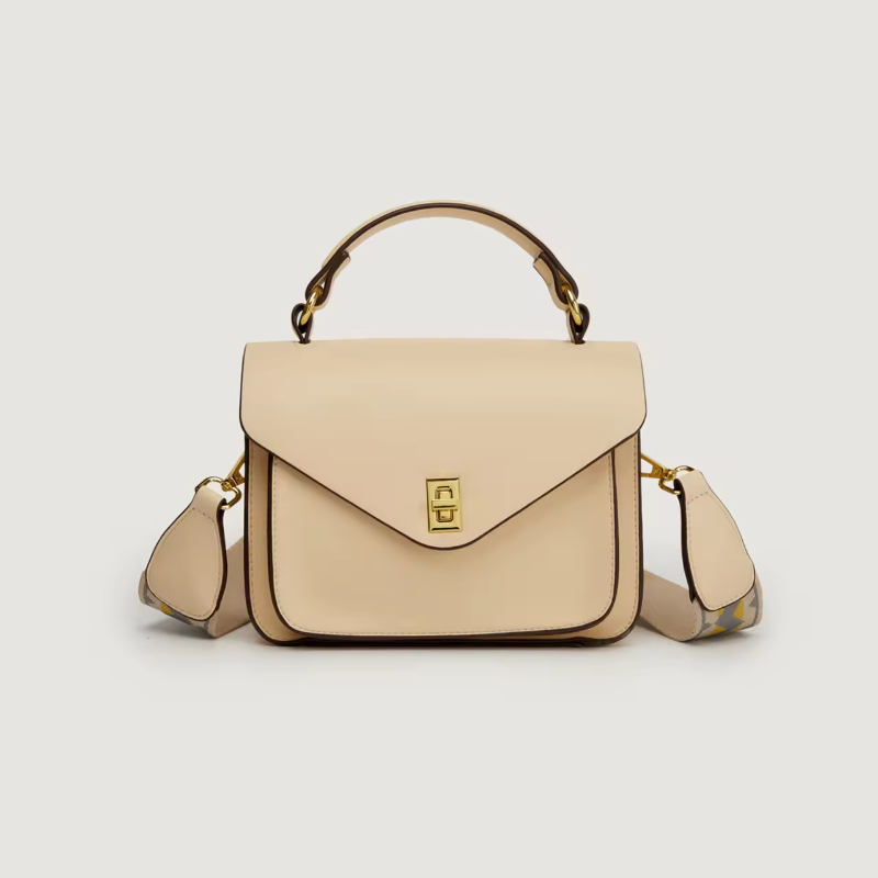 Luxury Rotating Lock Shoulder Bag 