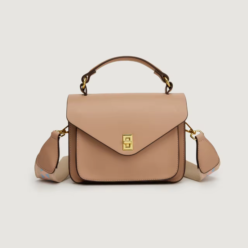 Luxury Rotating Lock Shoulder Bag 