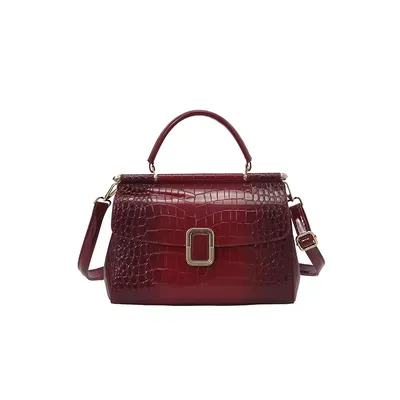 Crocodile Pattern Classic Shoulder Bag