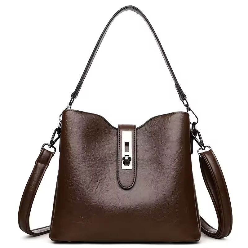 Classic Retro Bucket Handbag for Women