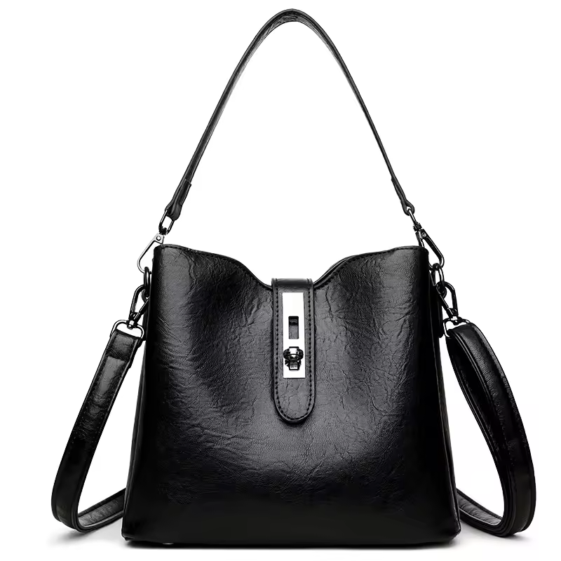 Classic Retro Bucket Handbag for Women