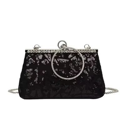 Luxurious Diamond Round Handle Bag