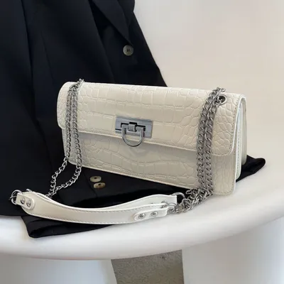 Crocodile Pattern Single Shoulder Bag