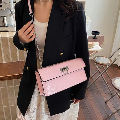  Crocodile Patterned Womens Bag