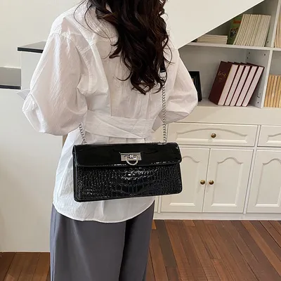  Crocodile Patterned Womens Bag