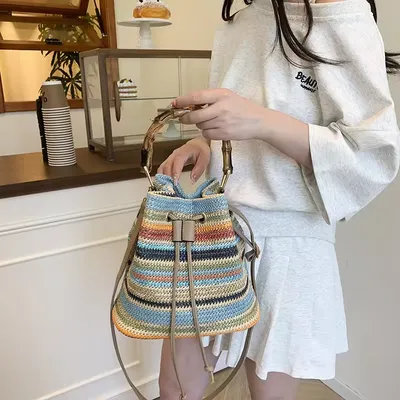 Vacation Straw Ladies Shoulder Bag