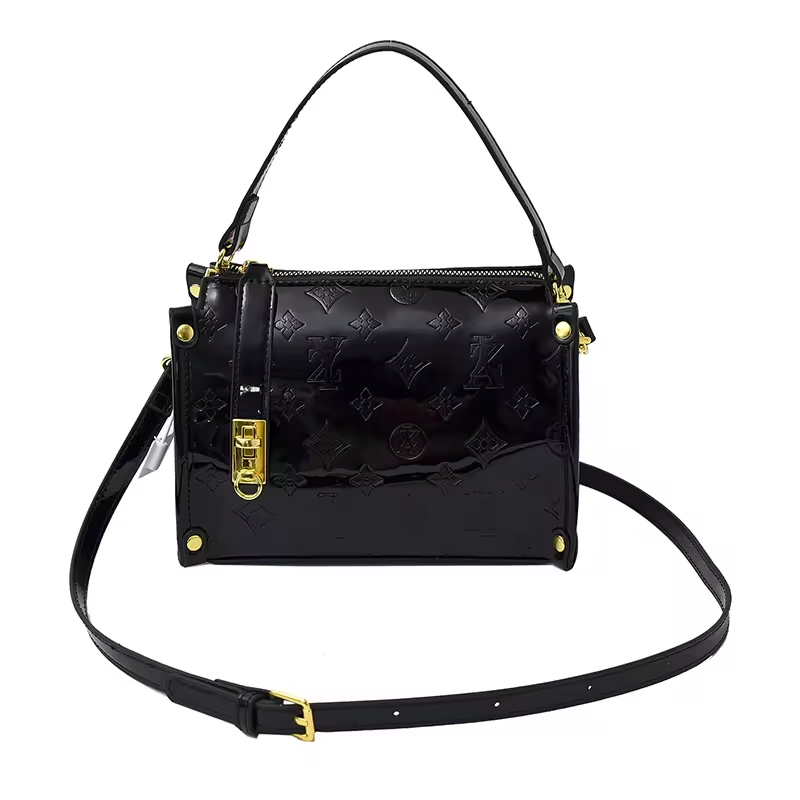 Geometric Letter Pattern Crossbody Bag