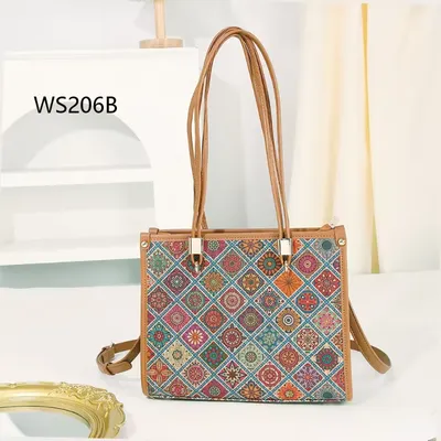 Lightweight Zipper Printed Single Shoulder Bag