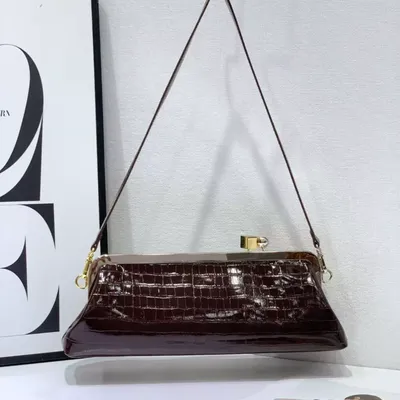 French-Style Cowhide Baguette Bag