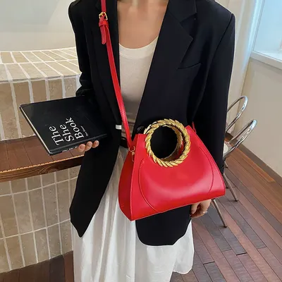 American Style Metal Ring Handbag