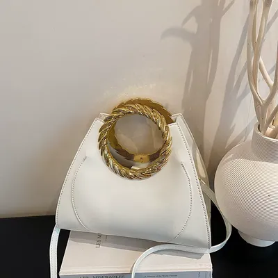 American Style Metal Ring Handbag