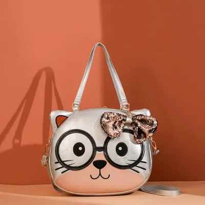 New Cartoon Cat Round Bag