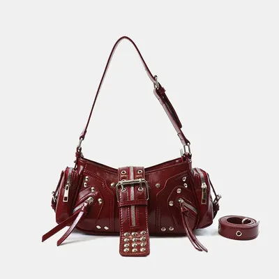 Motorcycle Punk Rivet Belt Bag