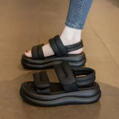  Velcro Strap Squishy-feel Casual Sandal