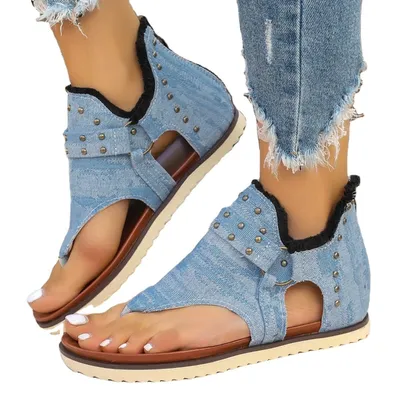 Blue Jeans Sandals Summer Slippers