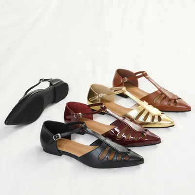 Pointed Toe T-Strap Sandal